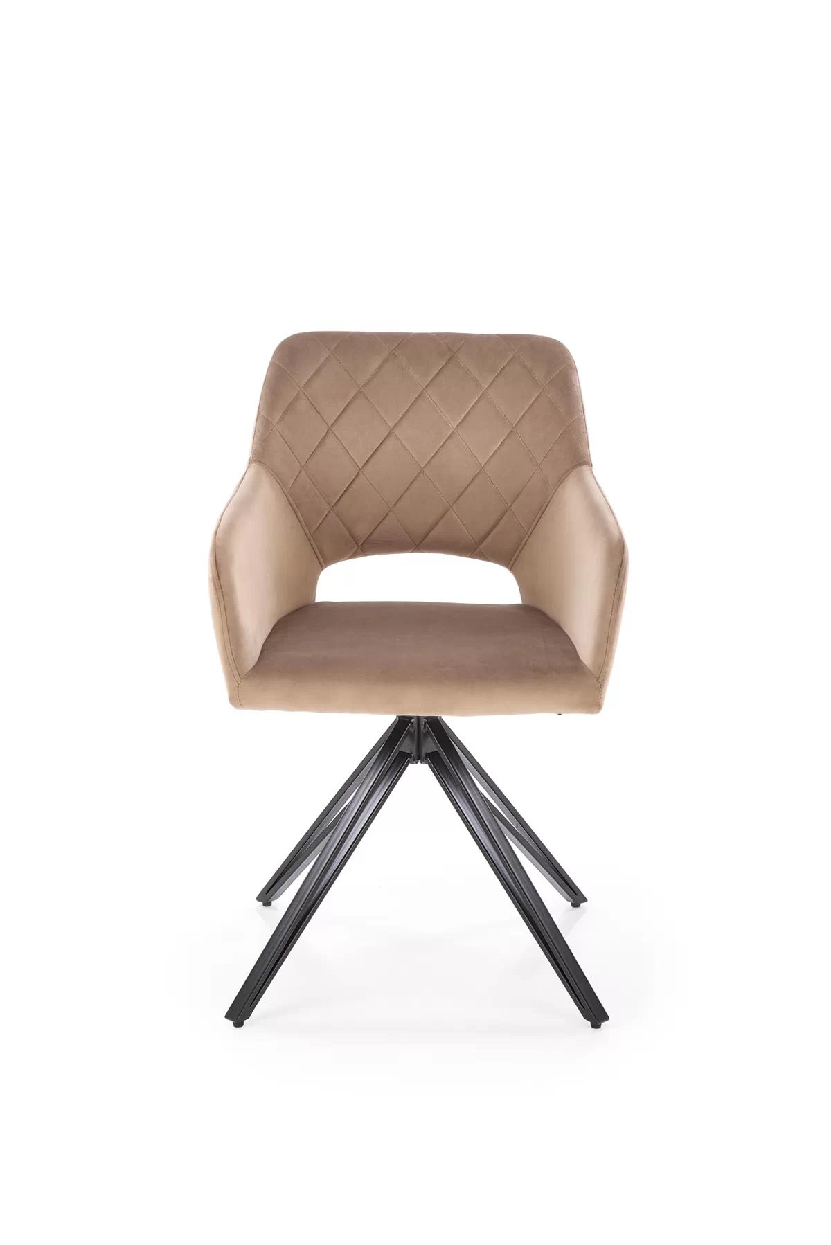 Jídelní židle K535 - béžový samet Bluvel 40 / černé nohy k535 židle béžová