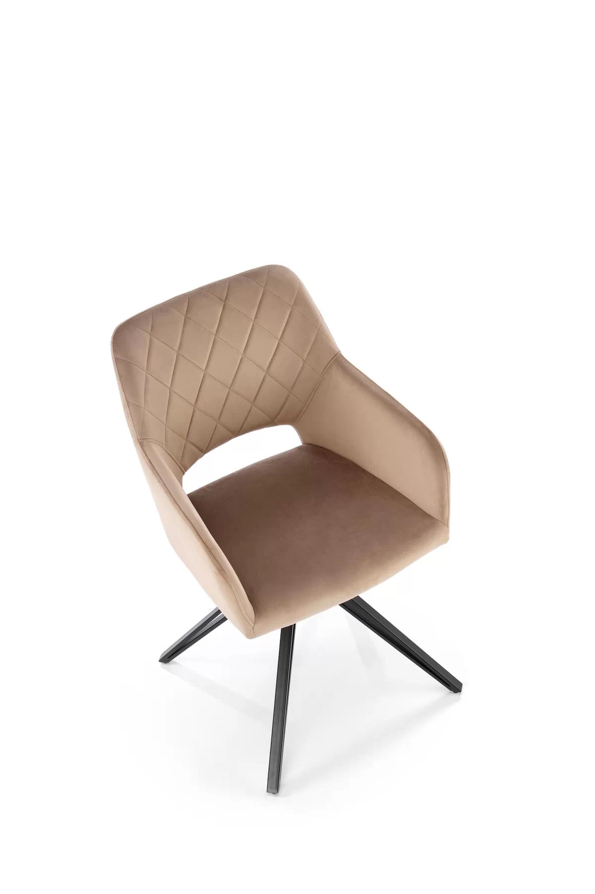 Jídelní židle K535 - béžový samet Bluvel 40 / černé nohy k535 židle béžová