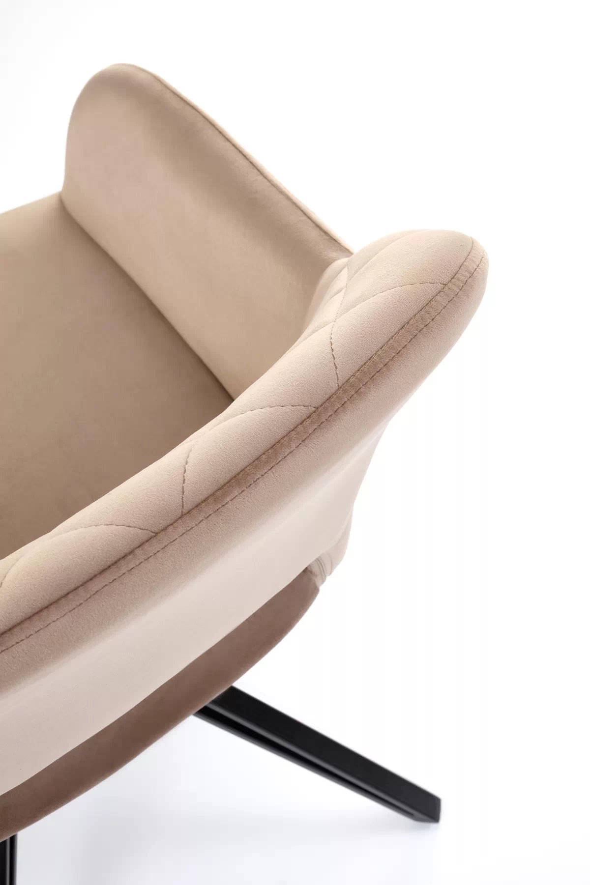 Jídelní židle K535 - béžový samet Bluvel 40 / černé nohy k535 židle béžová