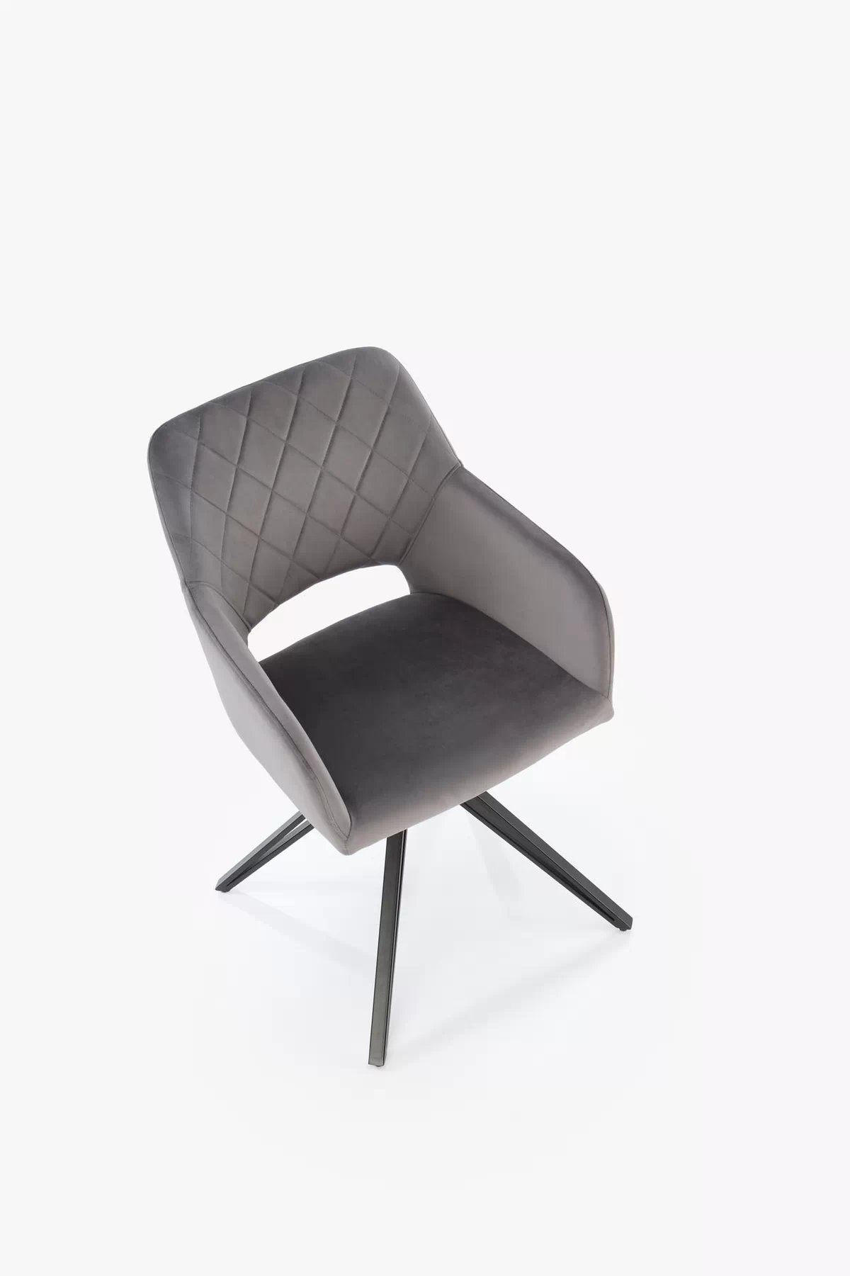 Jídelní židle K535 - popelavý samet Bluvel 14 / černé nohy k535 židle popelavá