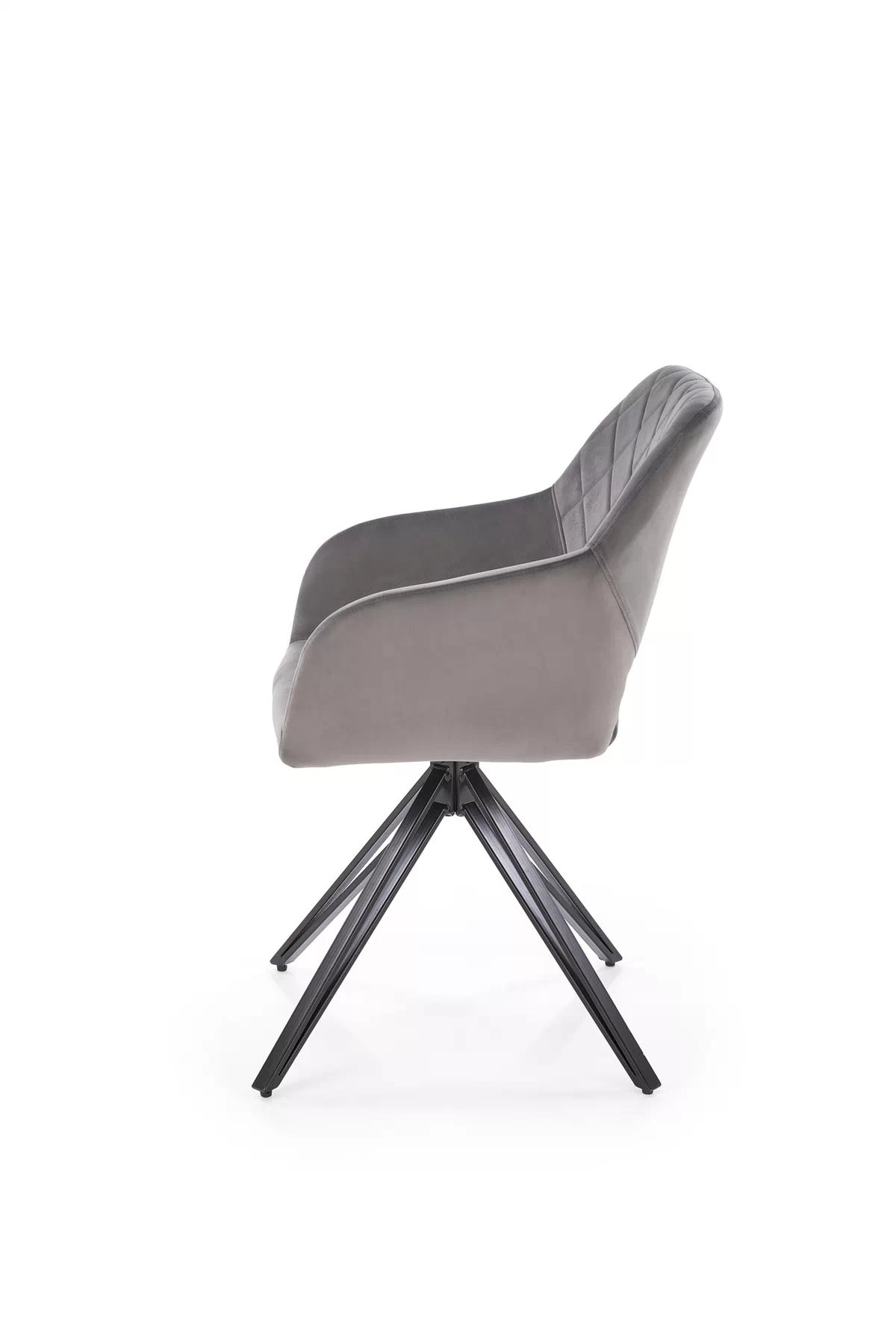 Jídelní židle K535 - popelavý samet Bluvel 14 / černé nohy k535 židle popelavá