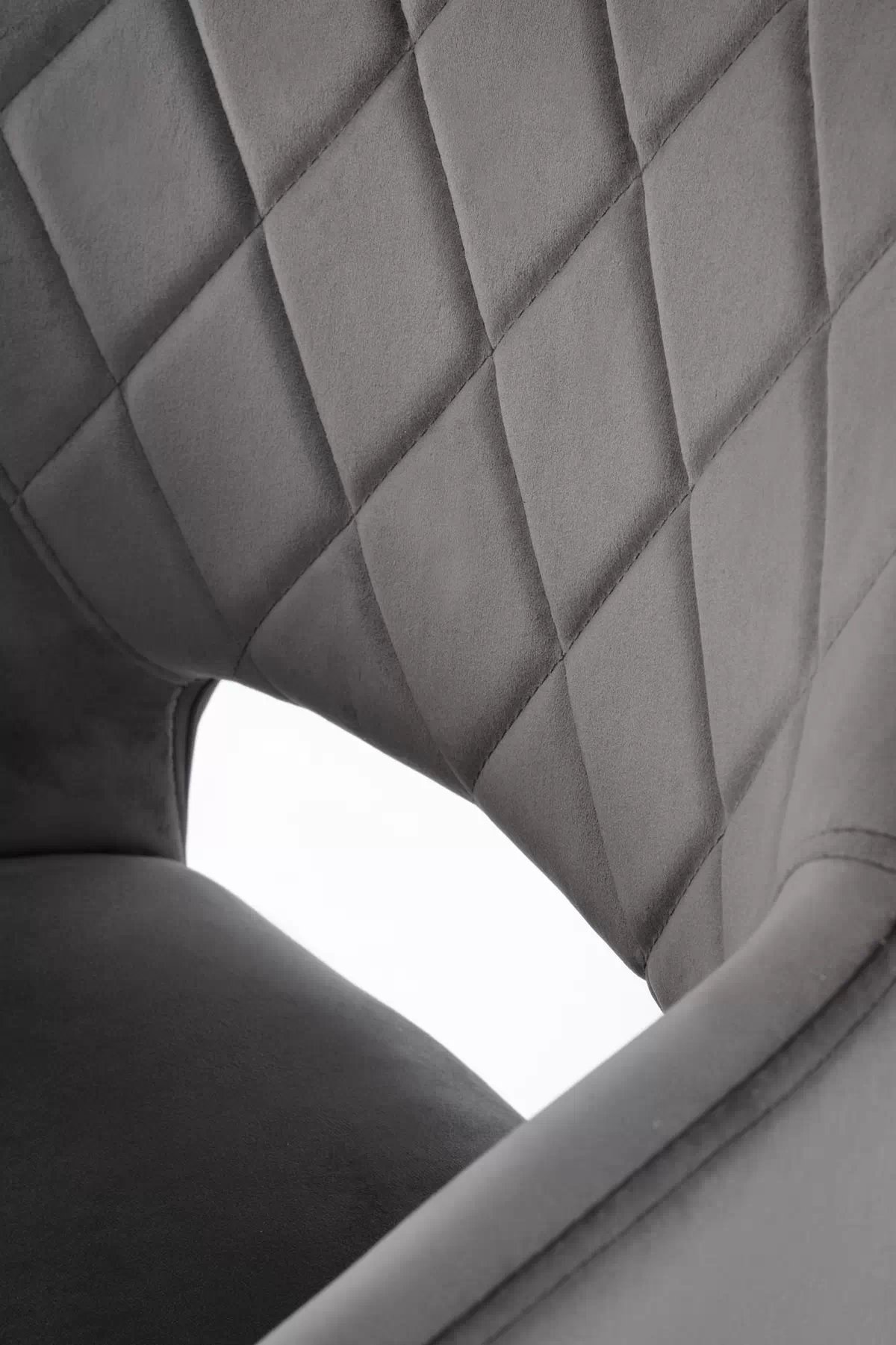 Jídelní židle K535 - popelavý samet Bluvel 14 / černé nohy k535 židle popelavá