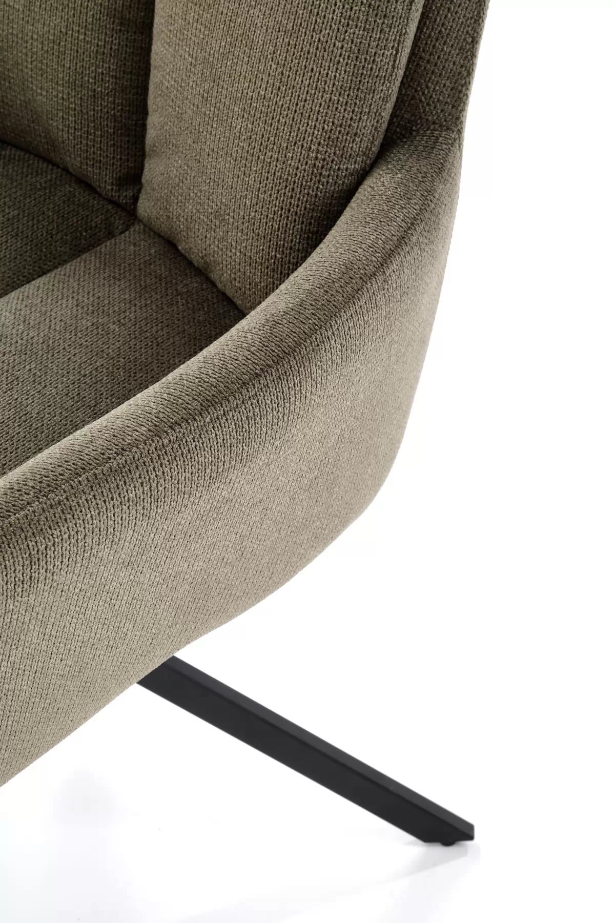 Otočná čalouněná židle Cario - olivová tkanina Vardo 74 / černé nohy k536 židle oliwkowy