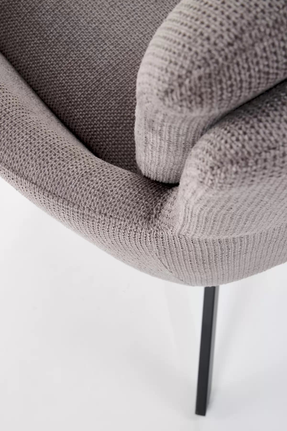 Otočná stolička čalúnená Cario - sivá pletenina Vardo 11 / čierne nohy k536 Stolička Popolový