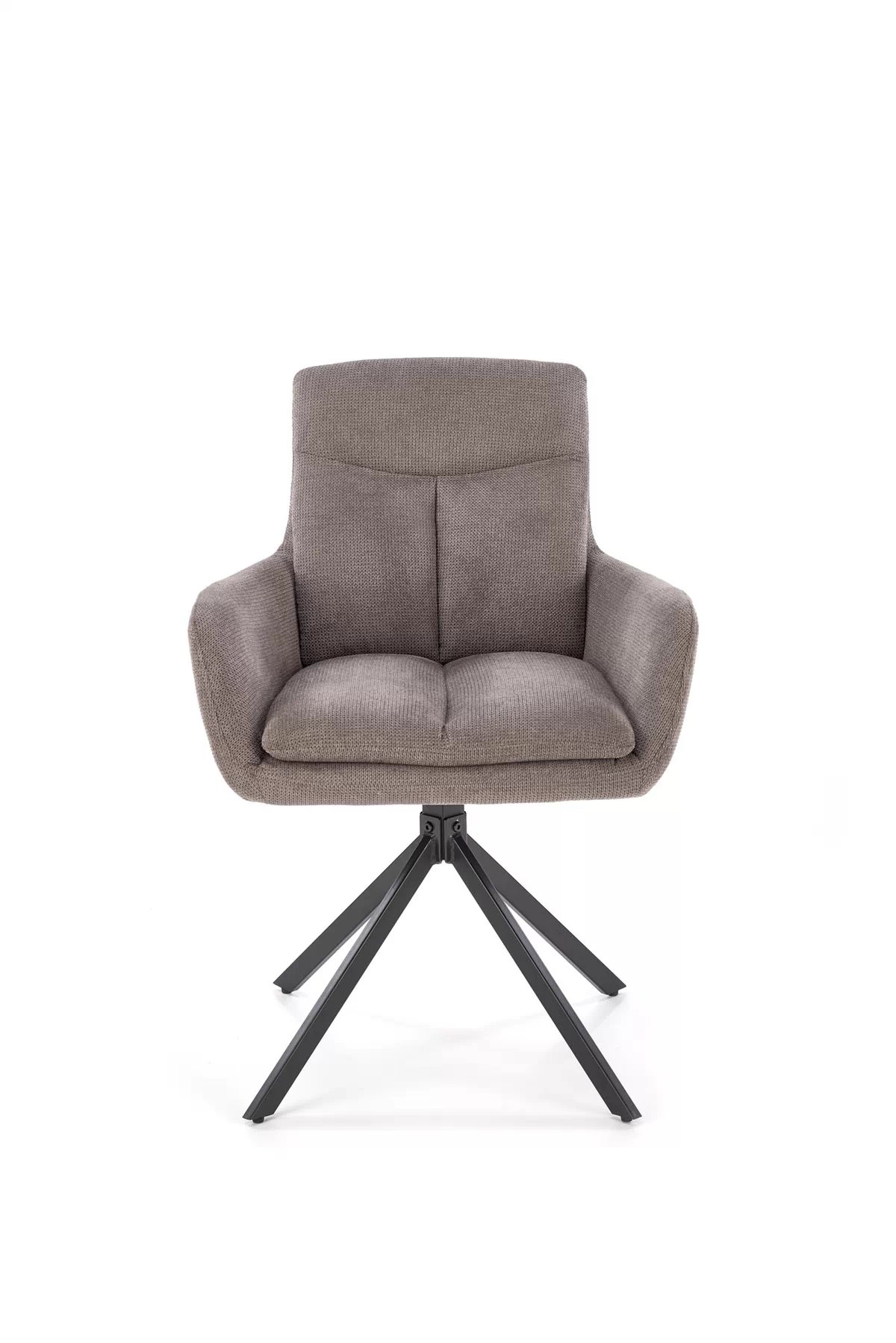 Otočná stolička čalúnená Cario - sivá pletenina Vardo 11 / čierne nohy k536 Stolička Popolový