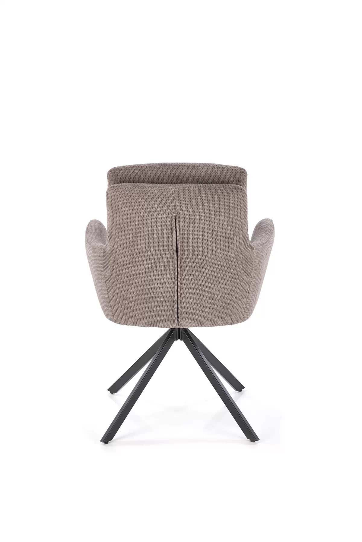 Otočná stolička čalúnená Cario - sivá pletenina Vardo 11 / čierne nohy k536 Stolička Popolový