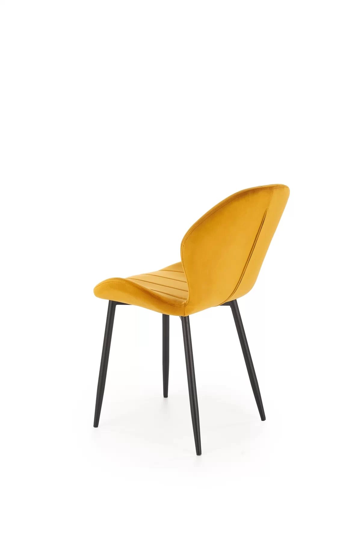 Jídelní židle K538 - hořčičný samet Bluvel 68 / černé nohy k538 židle hořčice