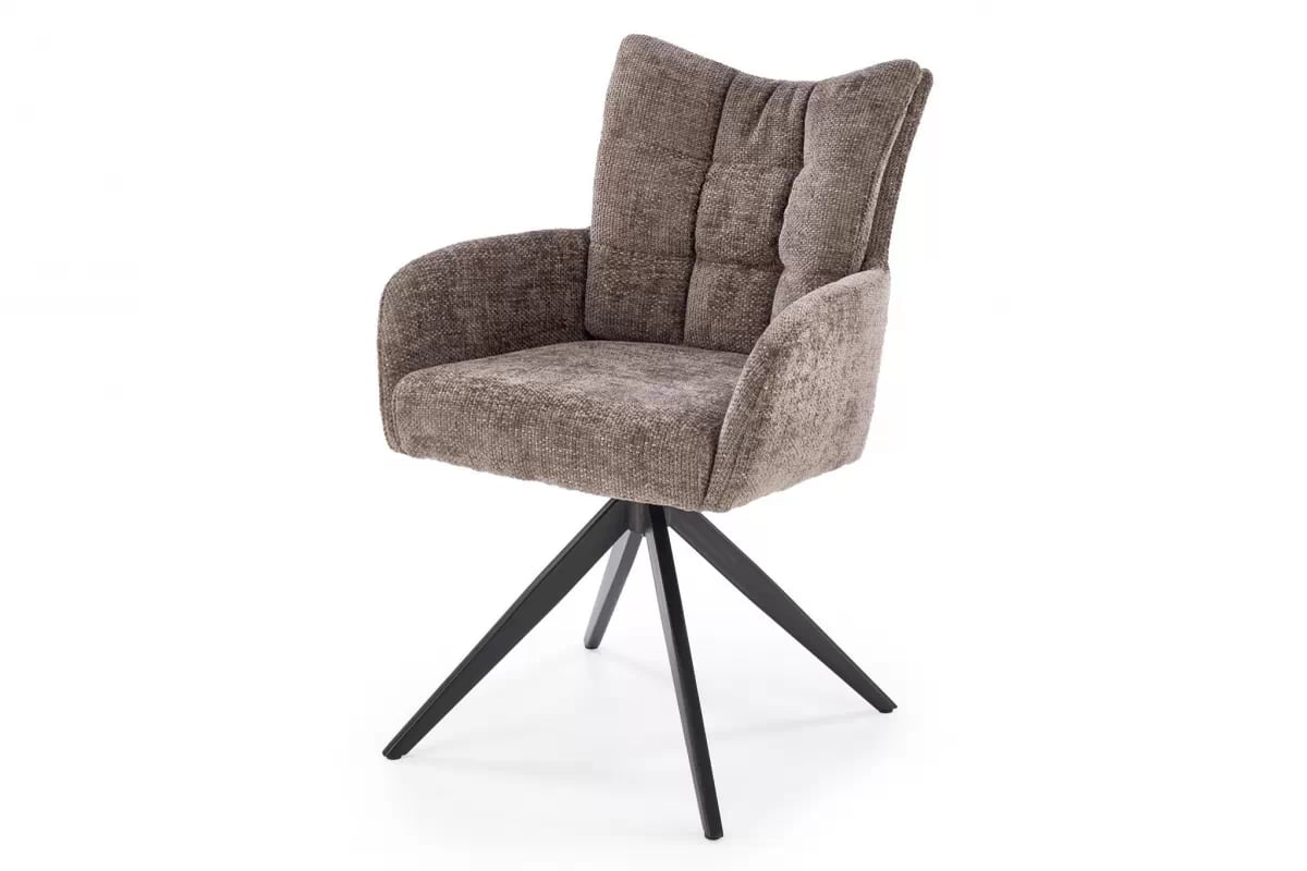 Jedálenská stolička K540 otočná - žinylka sivá Haga 19 / čierny nožičky Stolička čalouněné K540 otočna - šenil Popolový Haga 19 / čierny nožičky