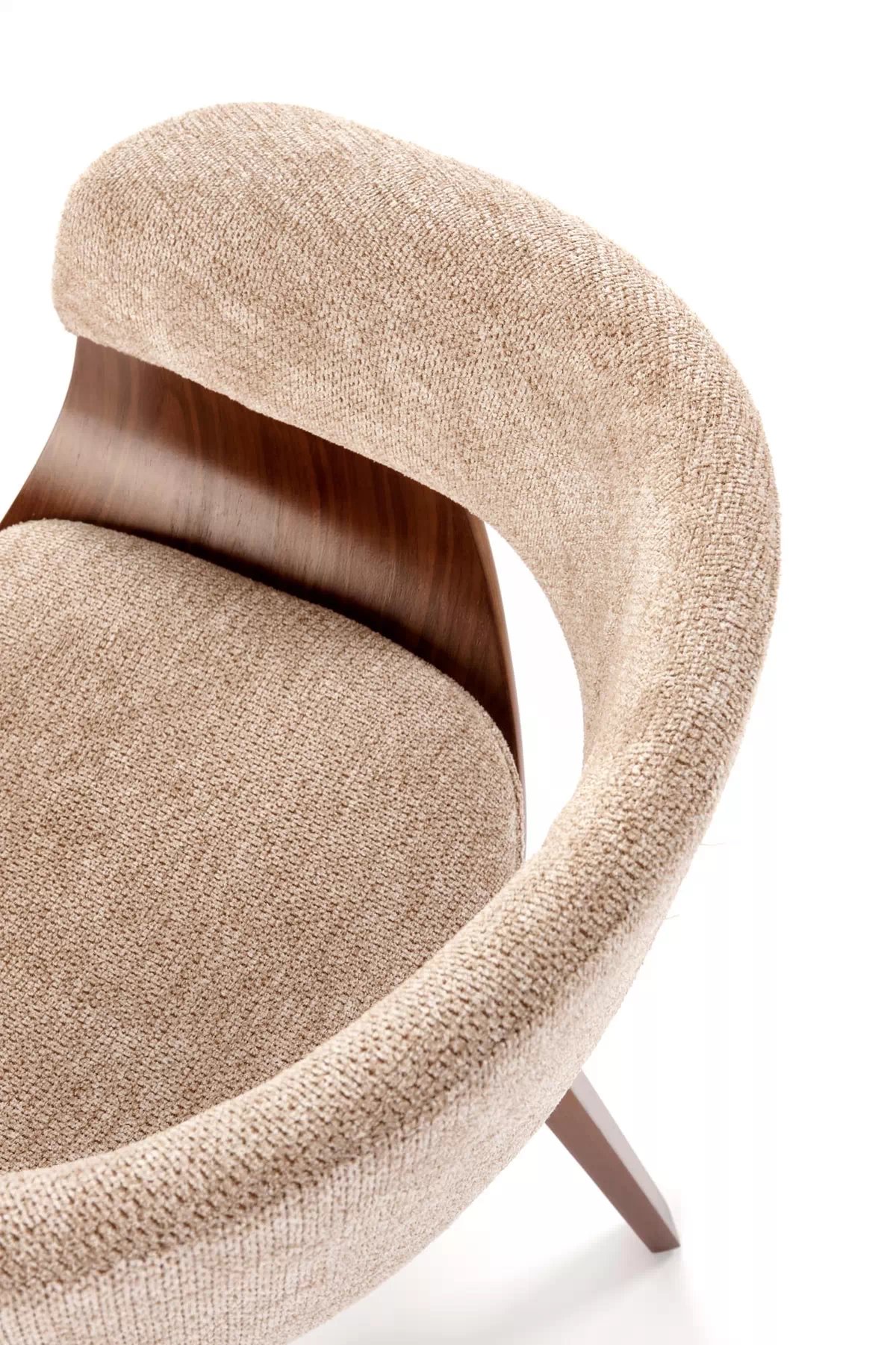 Čalouněná židle Fioren - béžový šenil Aragon 14 / ořech k545 židle béžová / ořechový