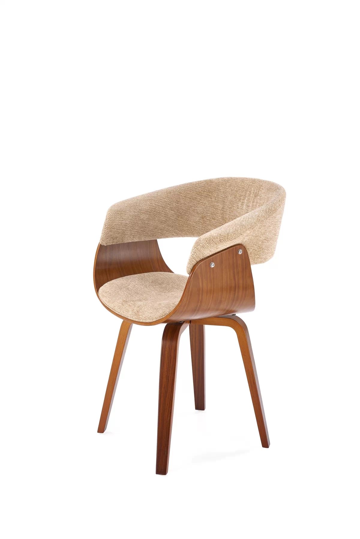 Čalouněná židle Fioren - béžový šenil Aragon 14 / ořech k545 židle béžová / ořechový