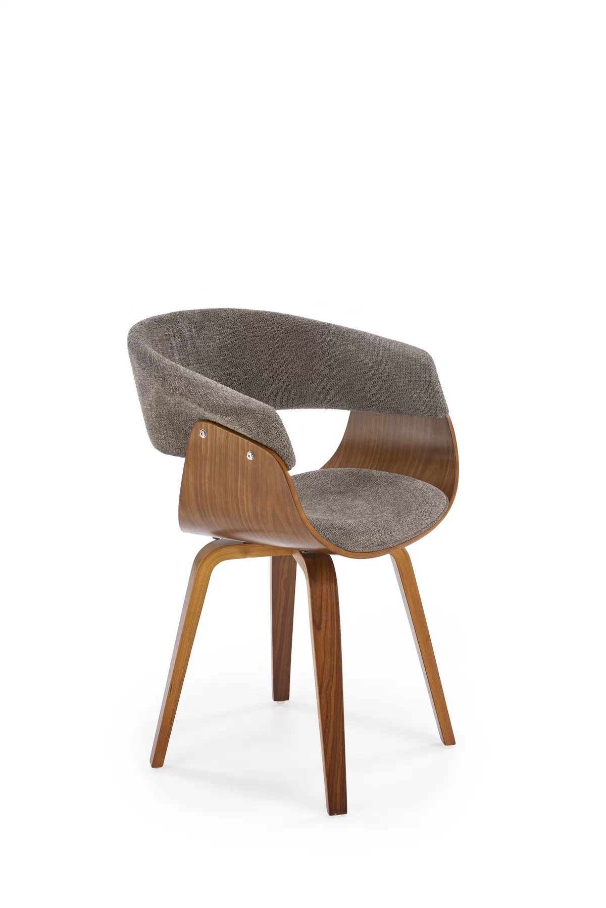 Čalouněná židle Fioren - šedý šenil Aragon 97 / ořech k545 židle Popelový / ořechový