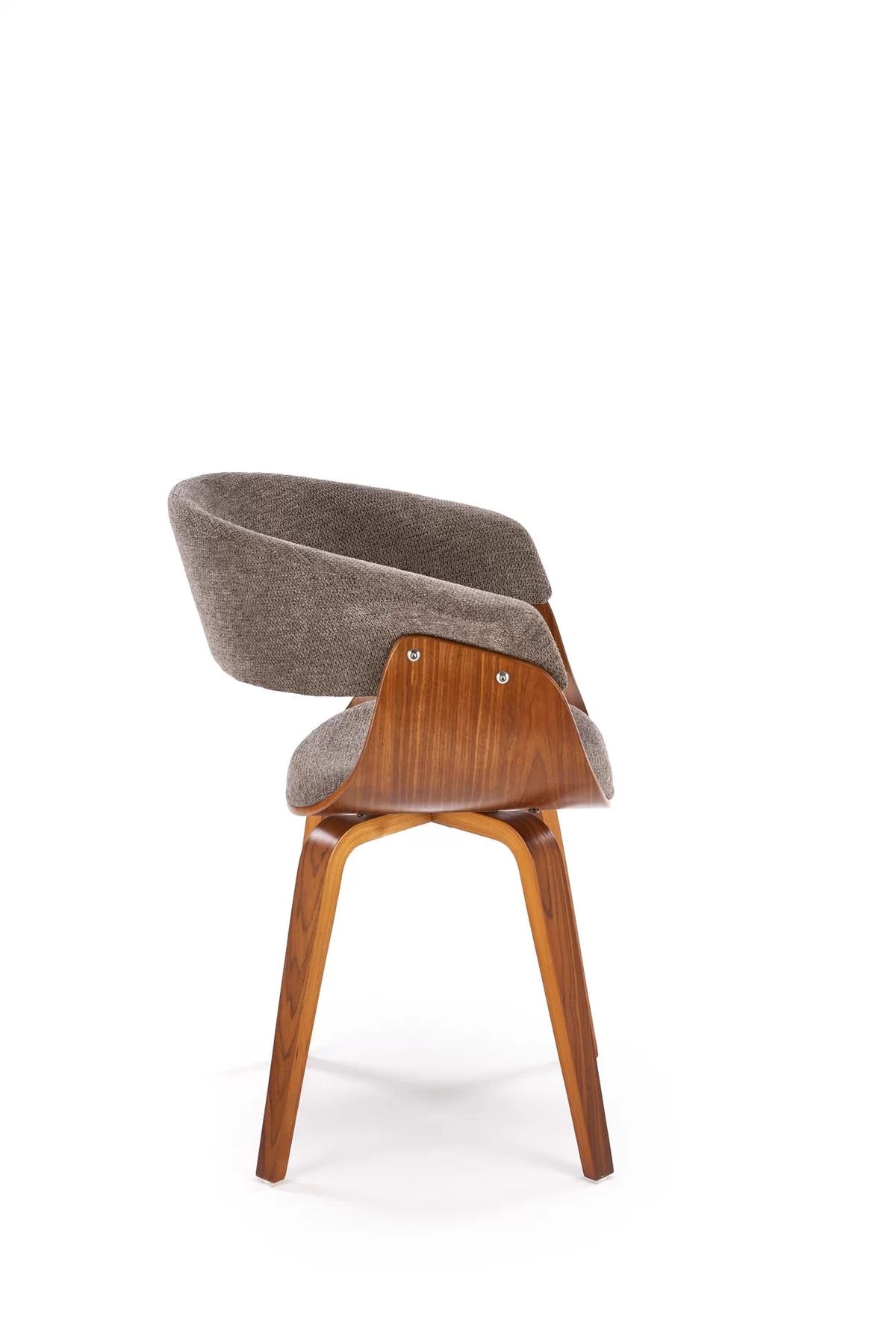 Čalouněná židle Fioren - šedý šenil Aragon 97 / ořech k545 židle popelavá / ořechový