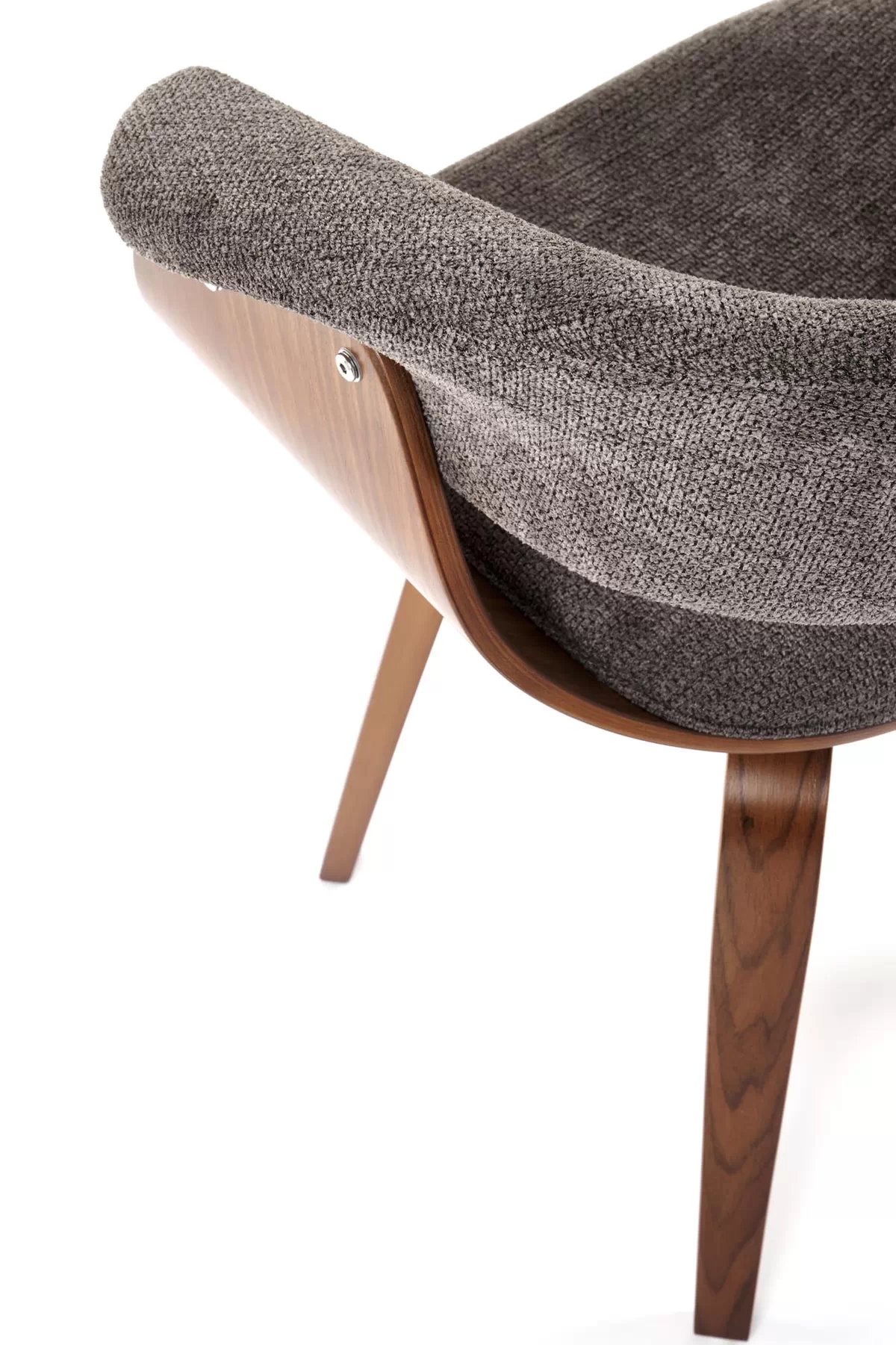 Čalouněná židle Fioren - šedý šenil Aragon 97 / ořech k545 židle popelavá / ořechový