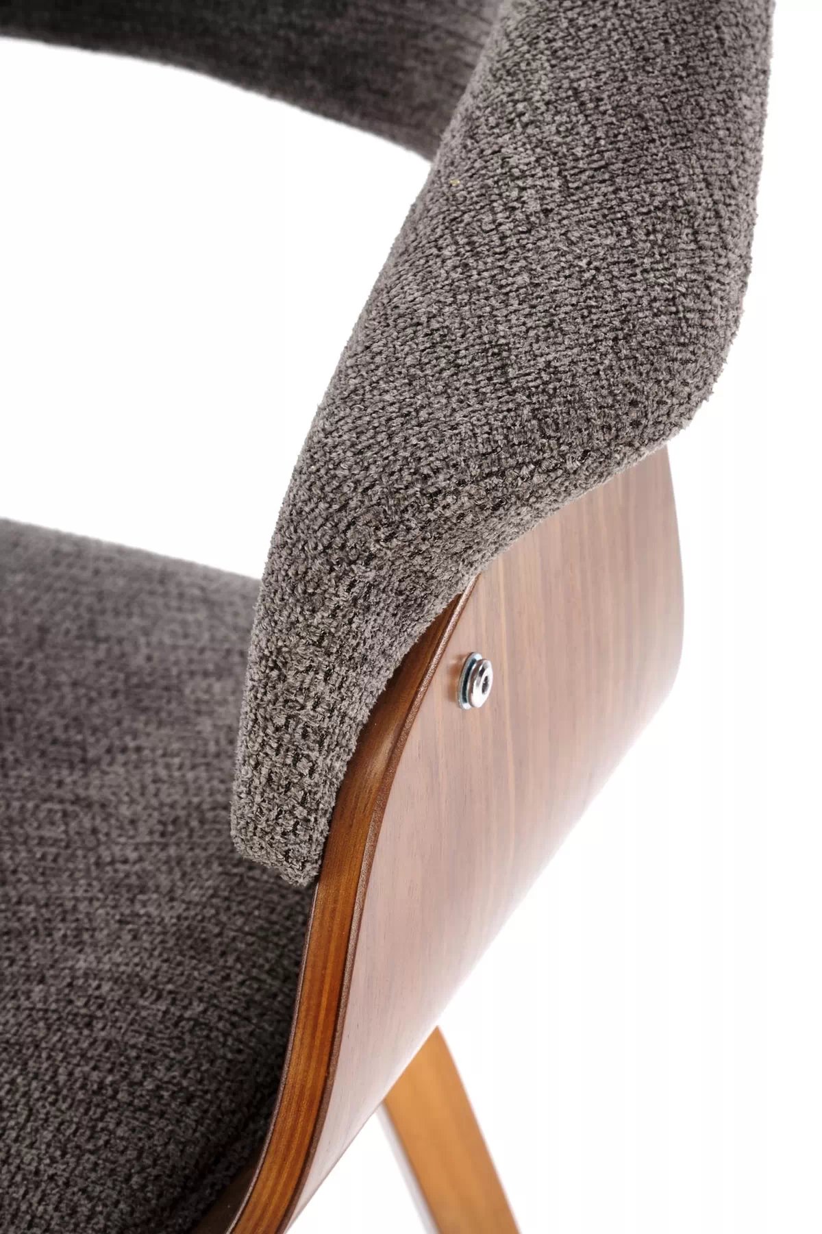 Čalouněná židle Fioren - šedý šenil Aragon 97 / ořech k545 židle popelavá / ořechový