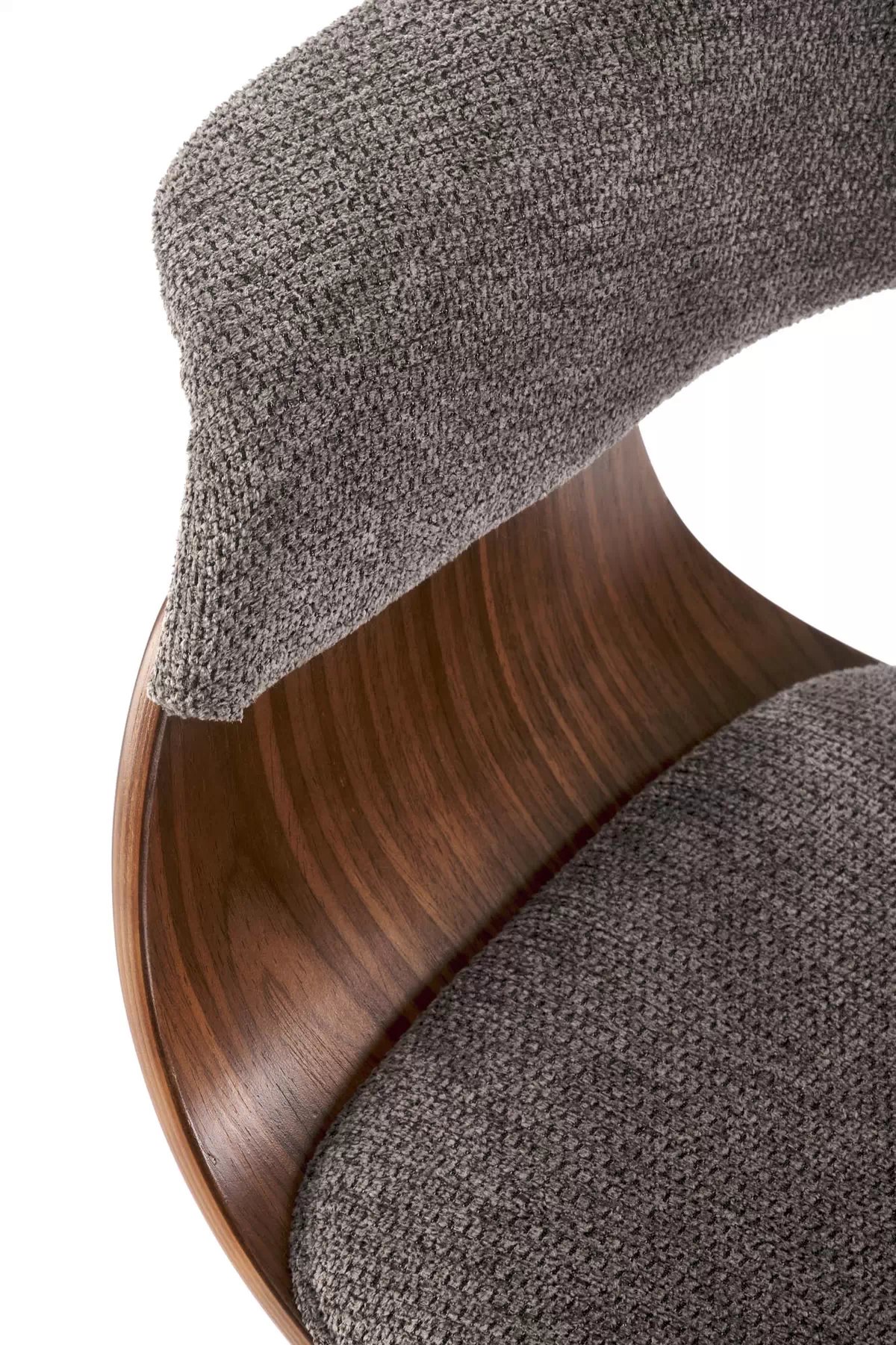 Čalouněná židle Fioren - šedý šenil Aragon 97 / ořech k545 židle popelavá / ořechový