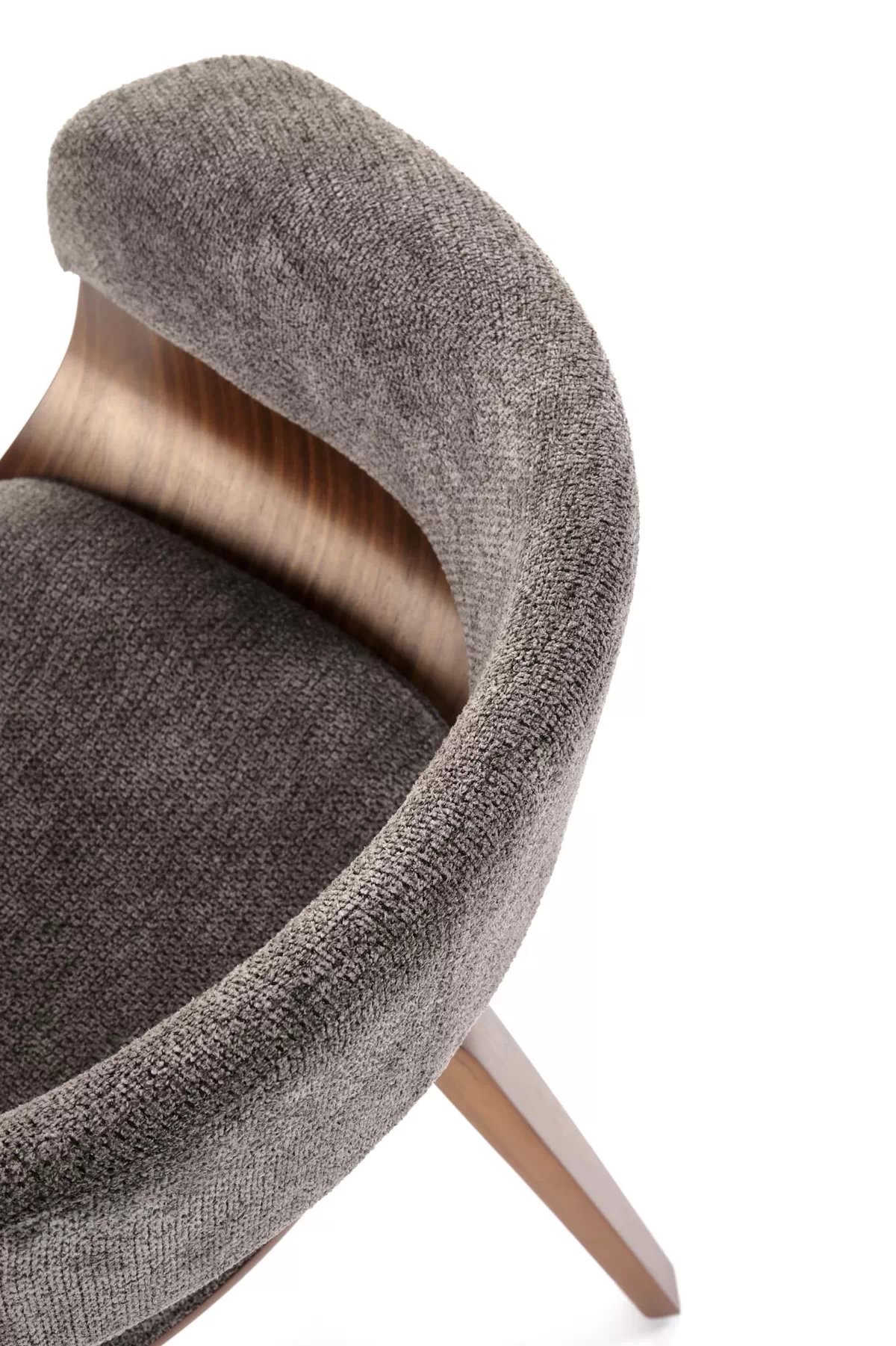 Čalouněná židle Fioren - šedý šenil Aragon 97 / ořech k545 židle popelavá / ořechový