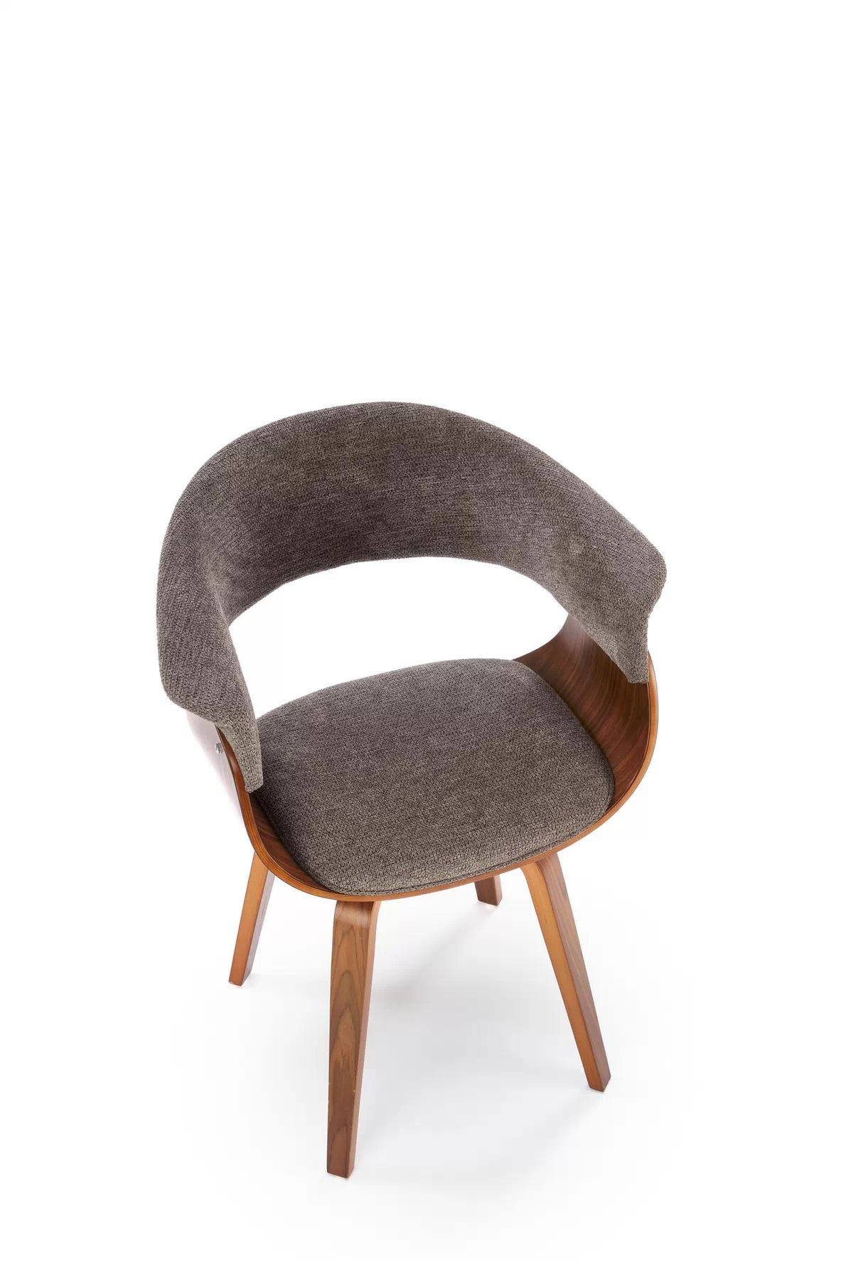 Čalouněná židle Fioren - šedý šenil Aragon 97 / ořech k545 židle popelavá / ořechový