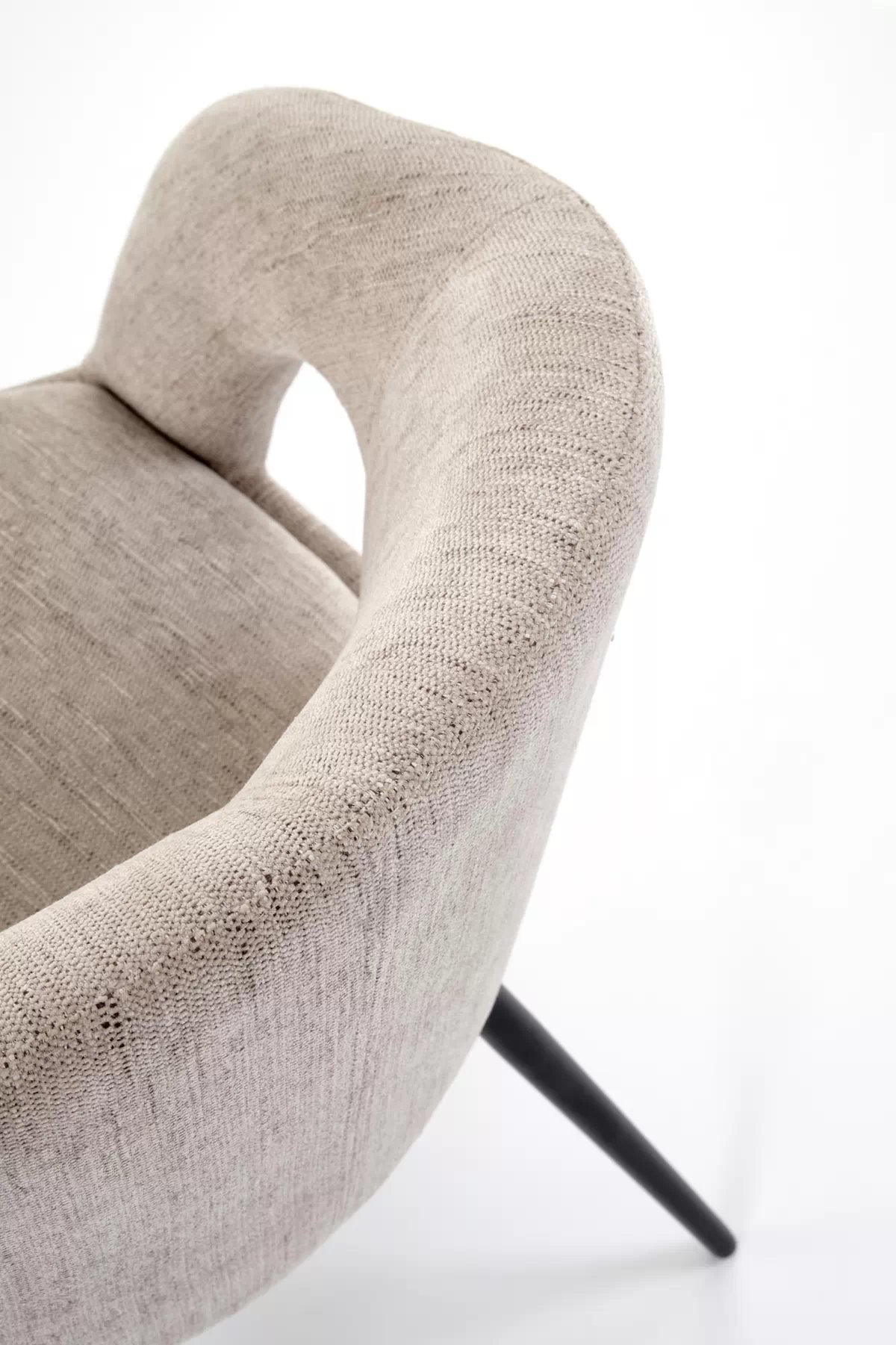 Otočná čalúnená stolička Mobo - béžový šenil Odin 28 / čierne nohy k550 Stolička béžový