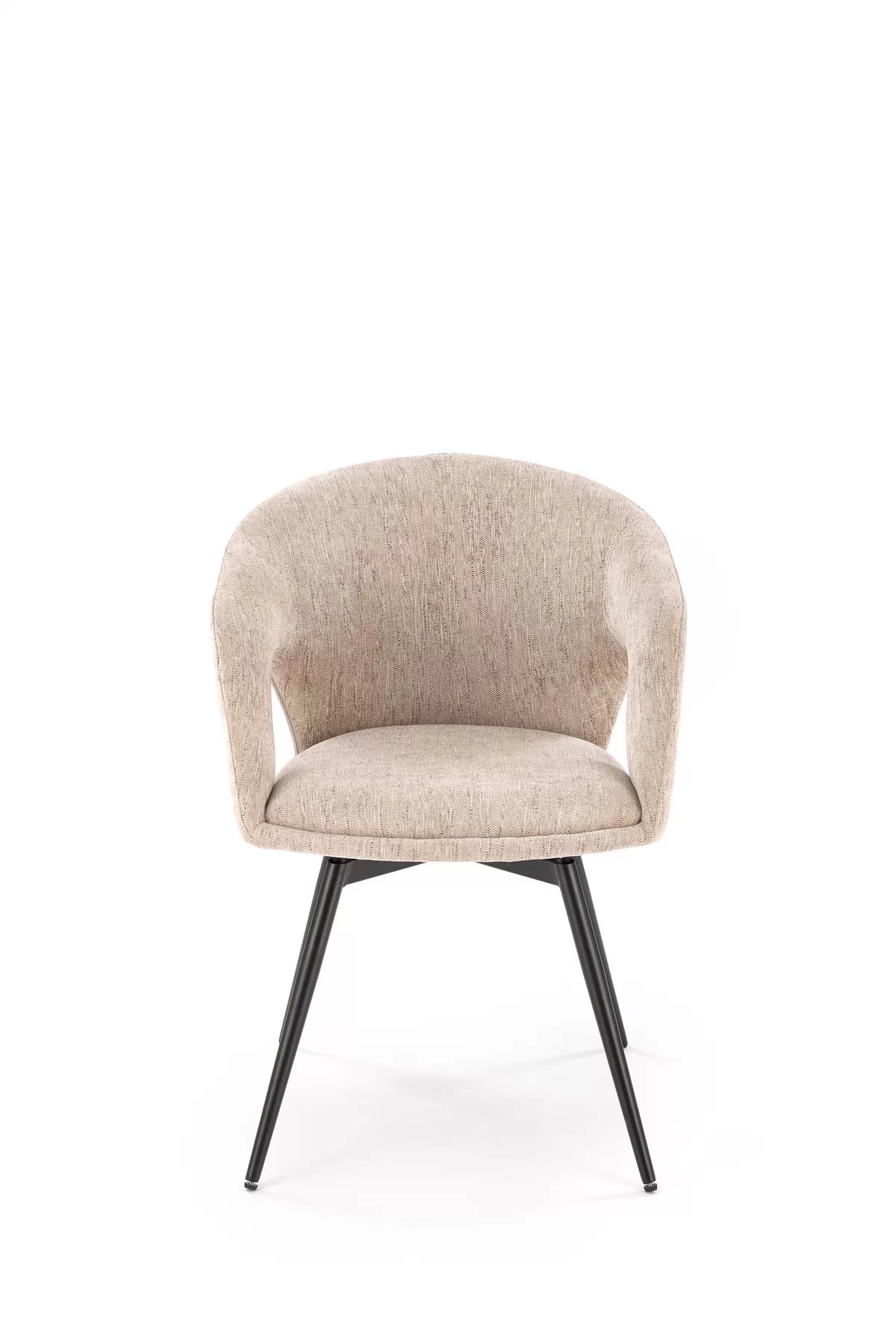 Otočná čalúnená stolička Mobo - béžový šenil Odin 28 / čierne nohy k550 Stolička béžový