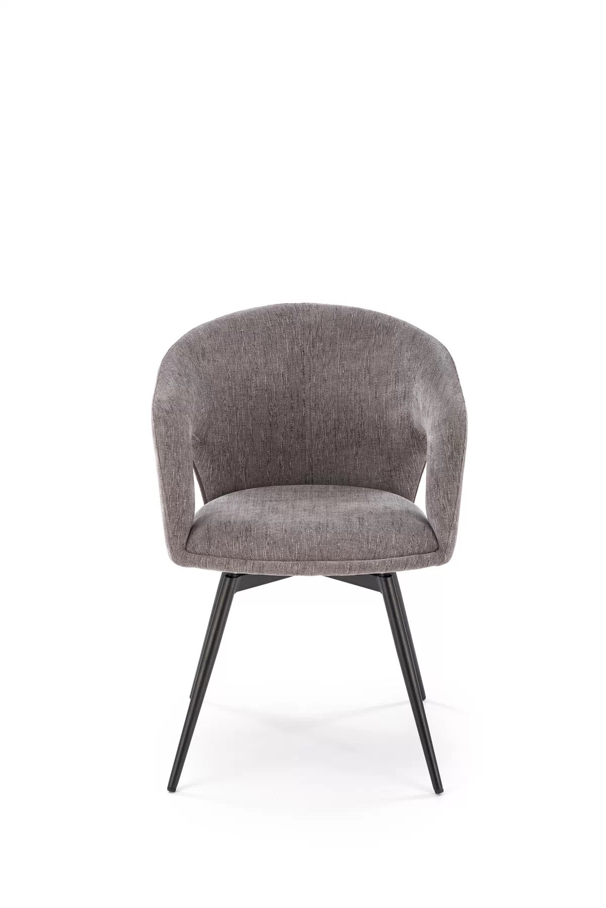 Otočná čalúnená stolička Mobo - sivý šenil Odin 15 / čierne nohy k550 Stolička Popolový