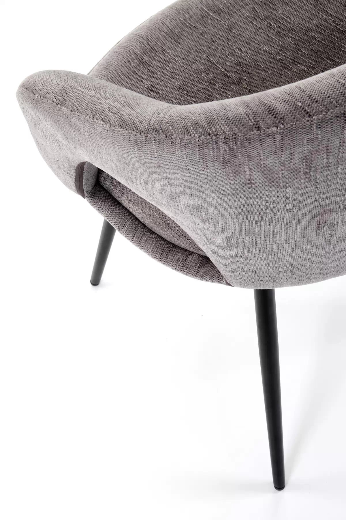 Otočná čalúnená stolička Mobo - sivý šenil Odin 15 / čierne nohy k550 Stolička Popolový