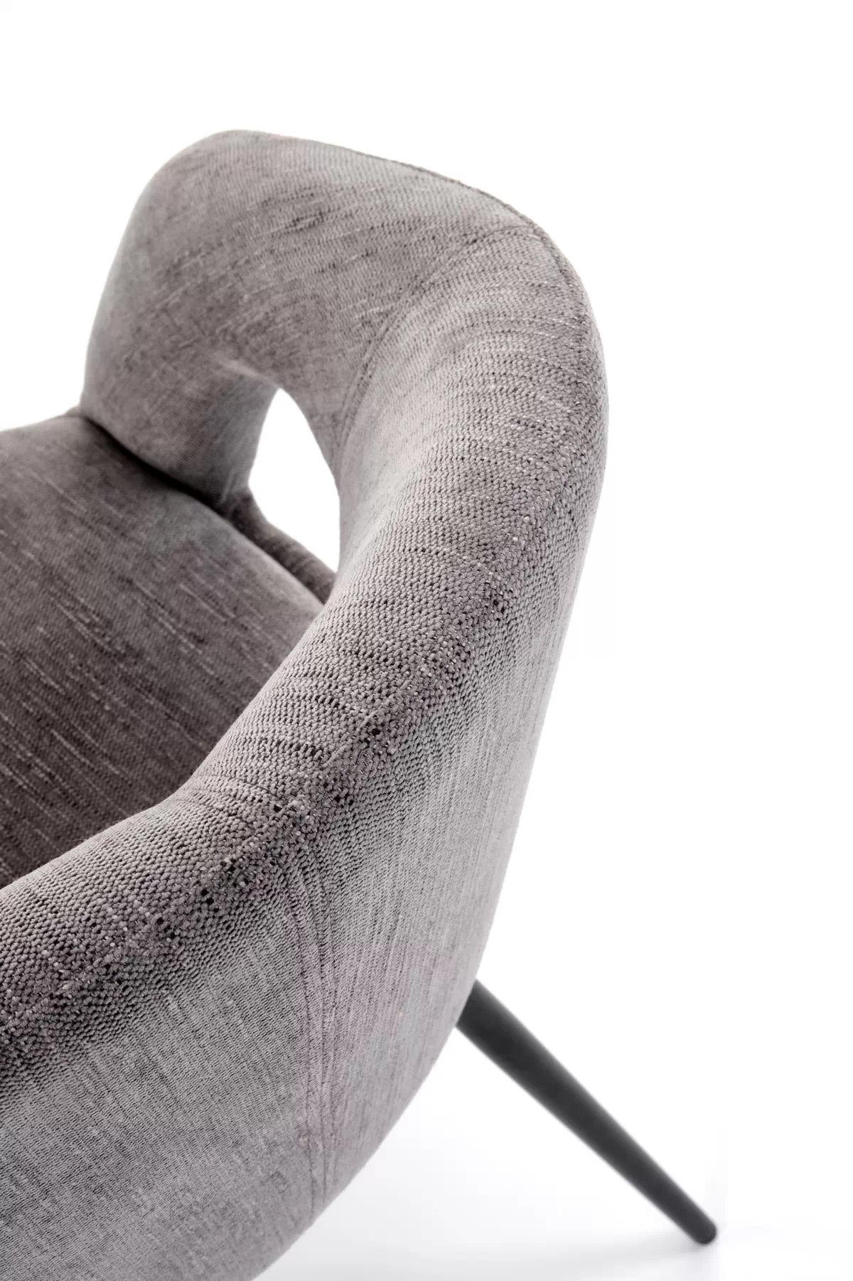 Otočná čalúnená stolička Mobo - sivý šenil Odin 15 / čierne nohy k550 Stolička Popolový