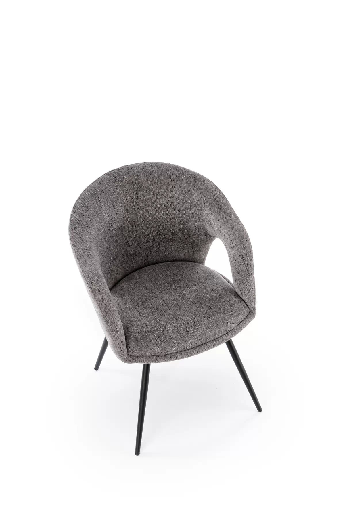 Otočná čalúnená stolička Mobo - sivý šenil Odin 15 / čierne nohy k550 Stolička Popolový