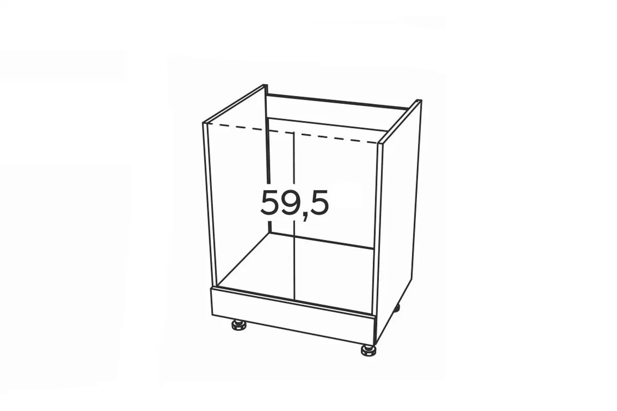 Kuchyňská skříňka KAMMONO F11 DP45 pod vestavbu trouby KAMMONO F11 DP45 - Skříňka kuchyňská pod zabudowe piekarnika