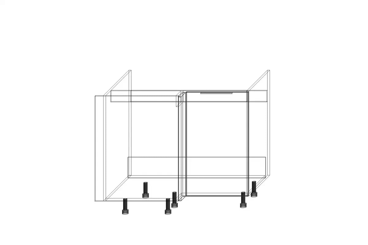 Kuchyňská rohová skříňka KAMMONO F11 DRZ100x70 pod vestavbu dřezu KAMMONO F11 DRZ100x70 - Skříňka kuchyňská rohová pod zabudowe zlewu