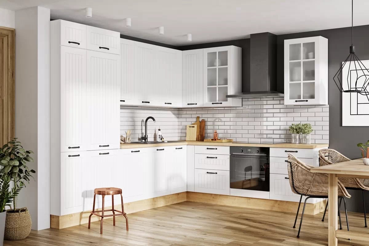 Predný panel na umývačku riadu Kammono F FZMYW45 – 45 cm, plný Kuchyňa Kammono F7 vizualizácia - Farebné prevedenie Biela