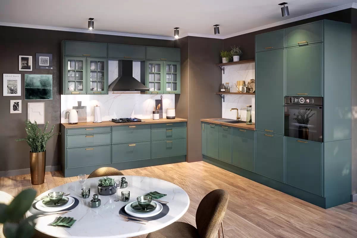 Horní kuchyňská skříňka Kammono F WP3B60.1/90 – digestořová pro indukční desku Kuchyně Kammono F8 aranzacja - Barevný odstín Mořský