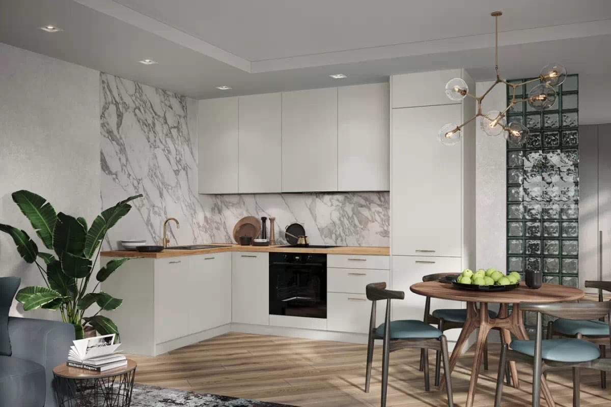 Sokl Kammono H=10 cm – M4 supermat Kuchyně Kammono M4 aranzacja - Barevný odstín Beige 