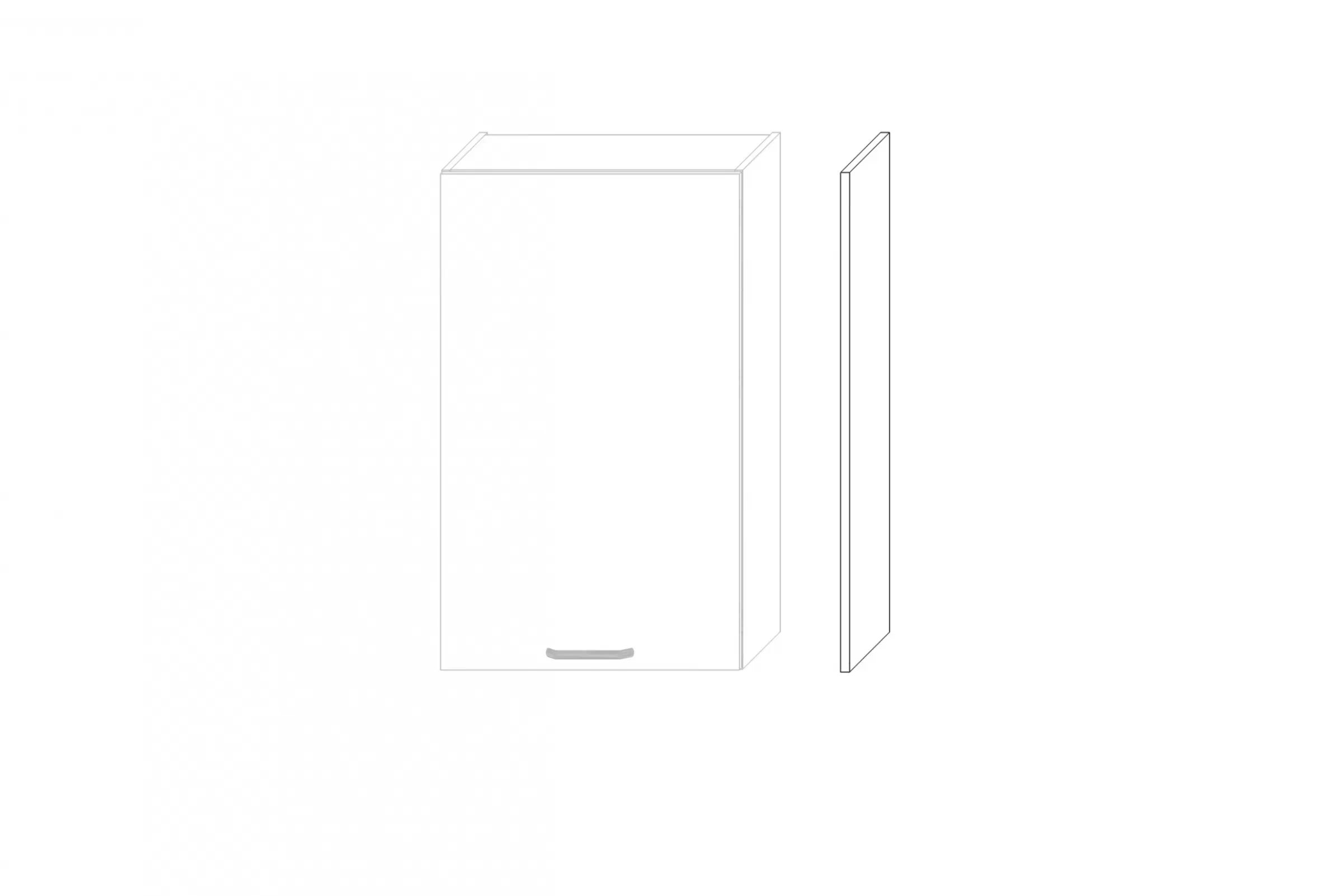 KAMMONO M4 Bočný krycí panel na závesnú skrinku - výš. 100 cm KAMMONO M4 Bok nakladany do Skrinky wiszacej - výš. 100 cm