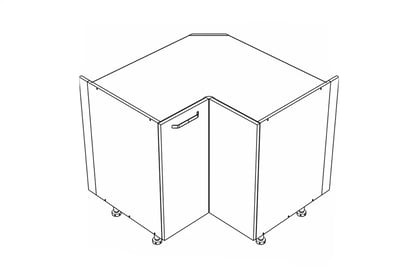 KAMMONO M4 DRP90 - Skrinka dvojdverová rohová Skrinka do kuchni 