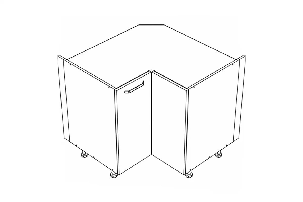 KAMMONO M4 DRP90 - Skrinka dvojdverová rohová Skrinka do kuchni 