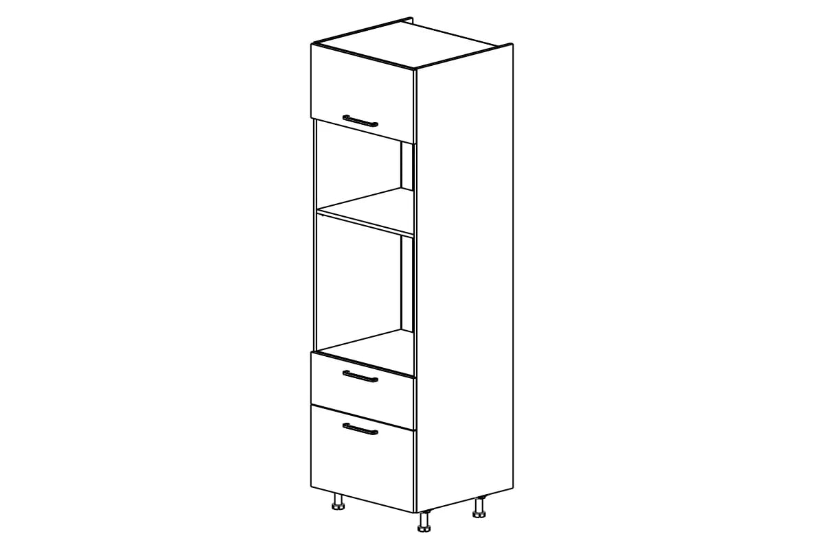 KAMMONO M4 SPM60SS2 - Skrinka na vstavanú rúru a mikrovlnku KAMMONO M4 SPM60SS2 - Skrinka regál pre vstavanu ruru i mikrofalowki so zásuvkami