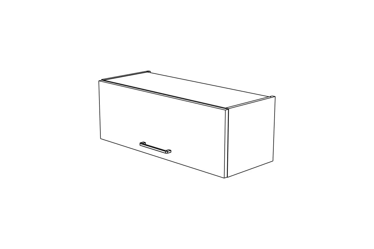 KAMMONO M4 WO80/29 - závesná skrinka s výklopnými dvierkami KAMMONO M4 WO80/29 - Skrinka závesná z frontem uchylnym - szkic