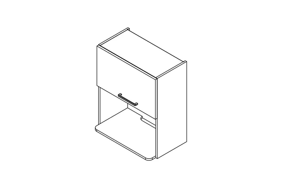 KAMMONO M4 WOM60/71 - závesná skrinka na vstavanú mikrovlnku KAMMONO M4 WOM60/71 - Skrinka závesná do riadu mikrofali wolnostojacej