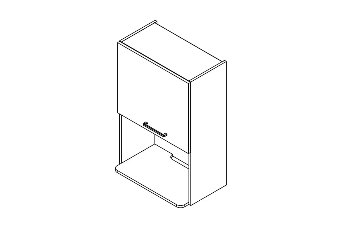 Závěsná kuchyňská skříňka KAMMONO M4 WOM60/90 pro volně stojící mikrovlnku KAMMONO M4 WOM60/90 - skříňka závěsná pro zabudowy mikrofali wolnostojacej