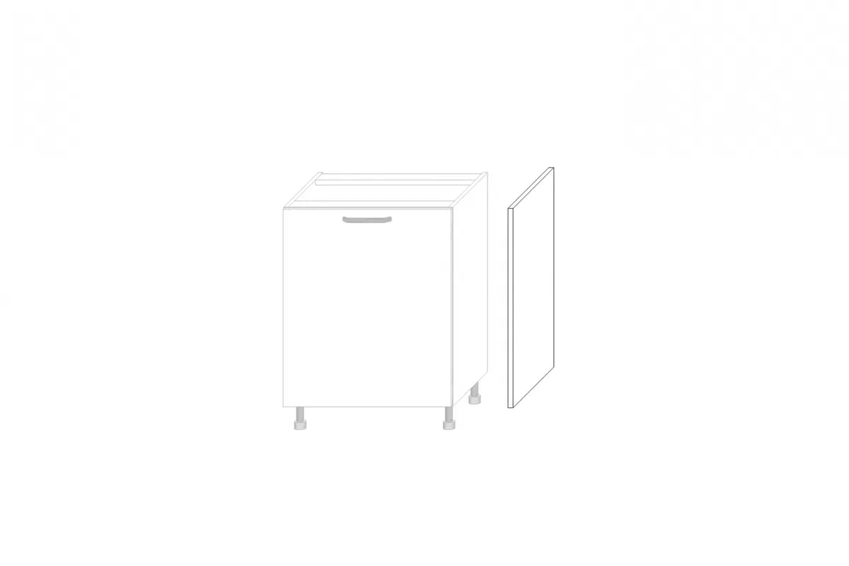 Bočný panel KAMMONO P2 k dolnej skrinke - výška 71 cm KAMMONO P2 Bok nakladany do Skrinky dolnej - výš. 71 cm