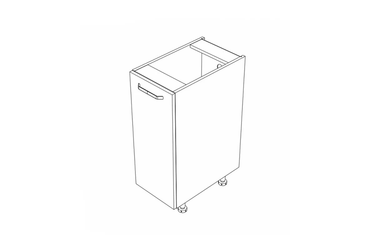 KAMMONO P2 D30.1 - Skrinka dolná Kuchynská jednodverová  KAMMONO P2 D30.1 - Skrinka dolná Kuchynská jednodverová 