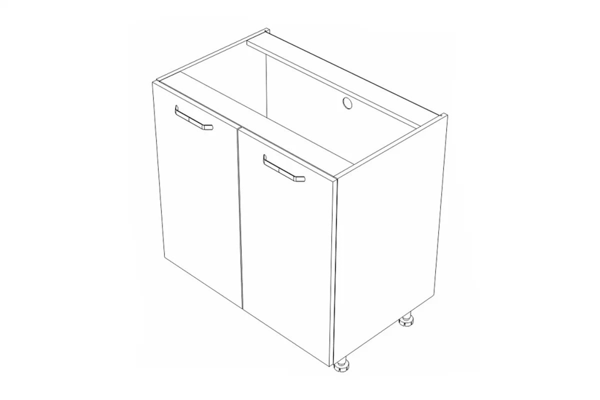 KAMMONO P2 D80 - Skříňka spodní kuchyňská dvoudveřová KAMMONO P2 D80 - Skříňka spodní kuchyňská dvoudveřová