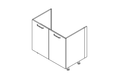 KAMMONO P2 DZ90 - Skrinka Kuchynská dvojdverová pod zabudowe zlewu