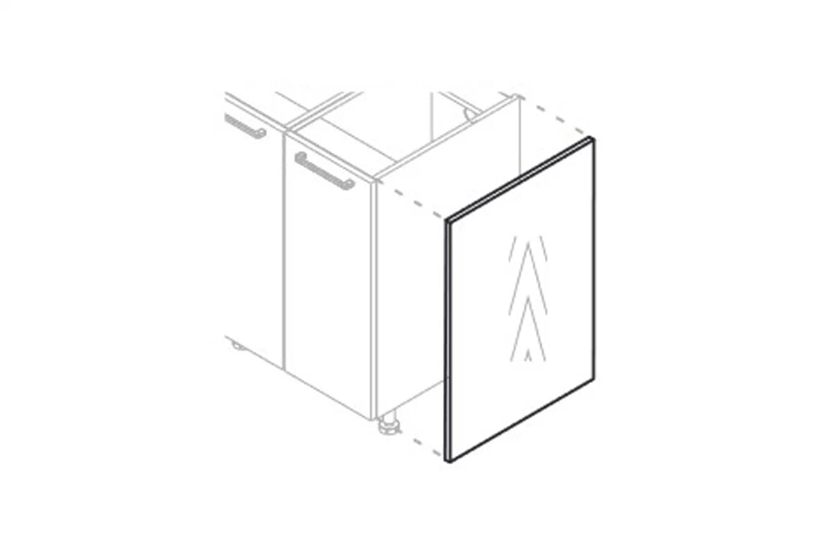 KAMMONO P4 Bok nakladany do Skříňky slupka - wys. 157 cm KAMMONO P4 Bok nakladany do Skříňky slupka - wys. 157 cm