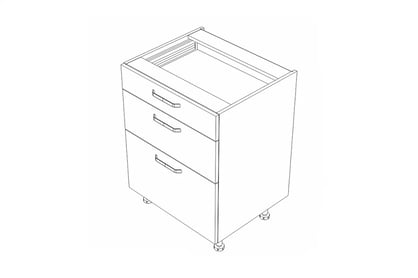 KAMMONO P4 DS60/3 - skříňka spodní se zásuvkami Metalbox