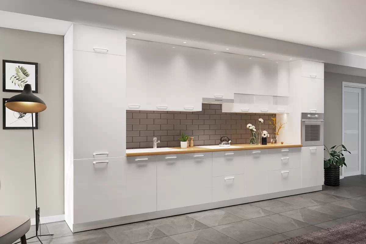 KAMMONO P4 DZCSS60 - drezová skrinka Kuchyňa z bialymi frontami w polysku