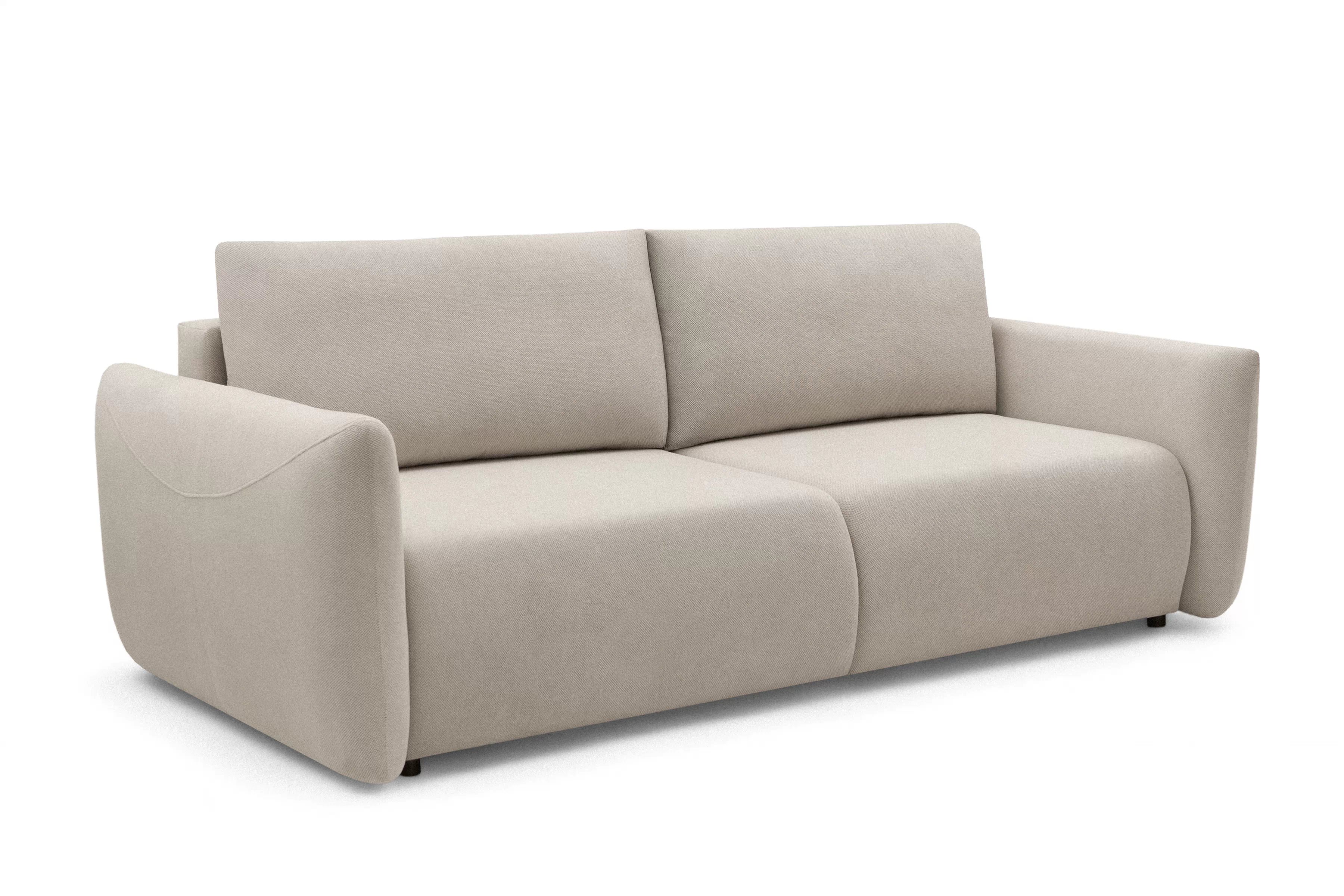 Rozkladacia pohovka Calma - béžová hydrofóbna pletenina Curio 09 Pohovka Calma rozkladana - Béžová dzianina hydrofobowa Curio 09