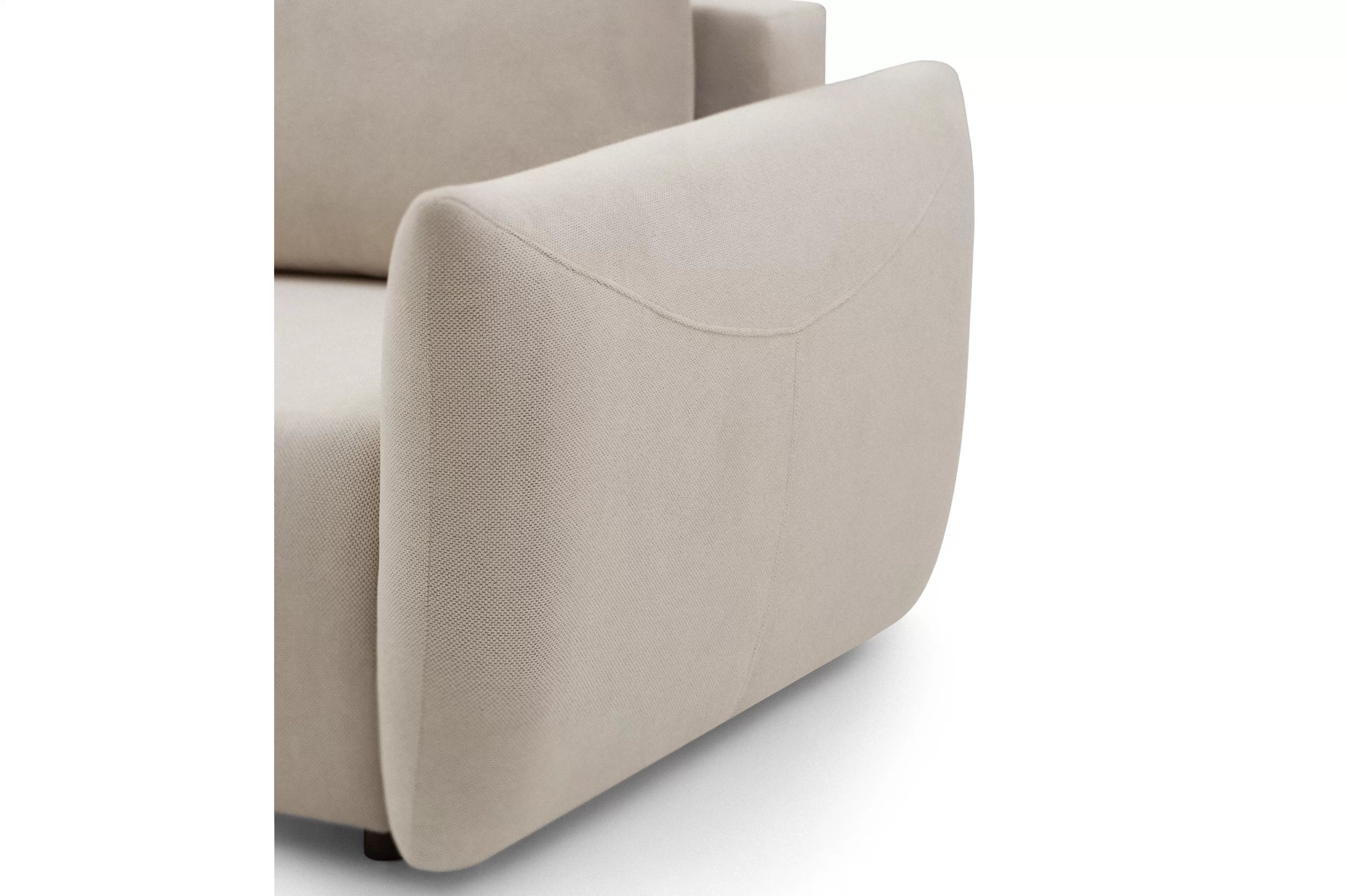 Rozkladacia pohovka Calma - béžová hydrofóbna pletenina Curio 09 Pohovka Calma rozkladana - Béžová dzianina hydrofobowa Curio 09