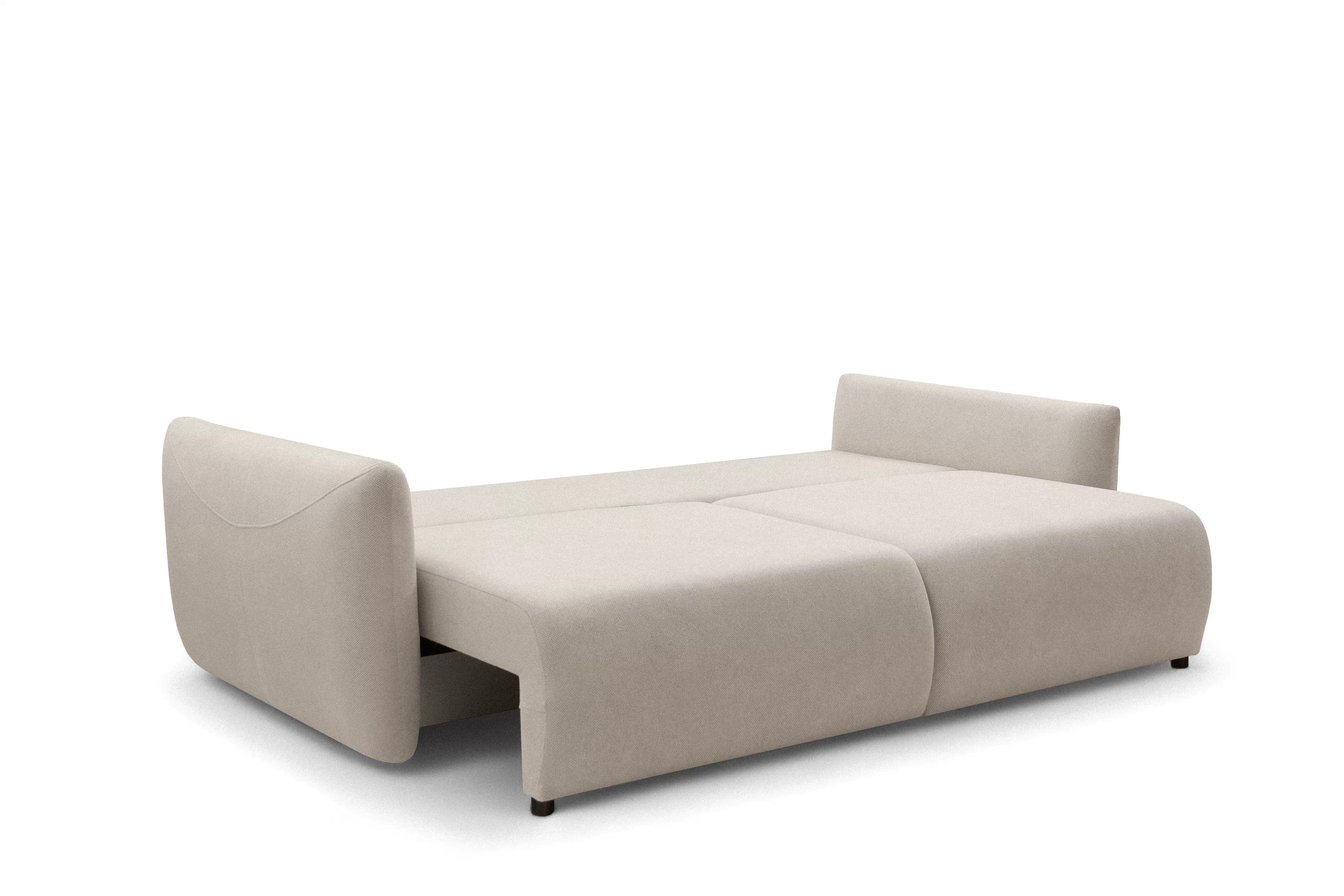 Rozkladacia pohovka Calma - béžová hydrofóbna pletenina Curio 09 Pohovka Calma rozkladana - Béžová dzianina hydrofobowa Curio 09