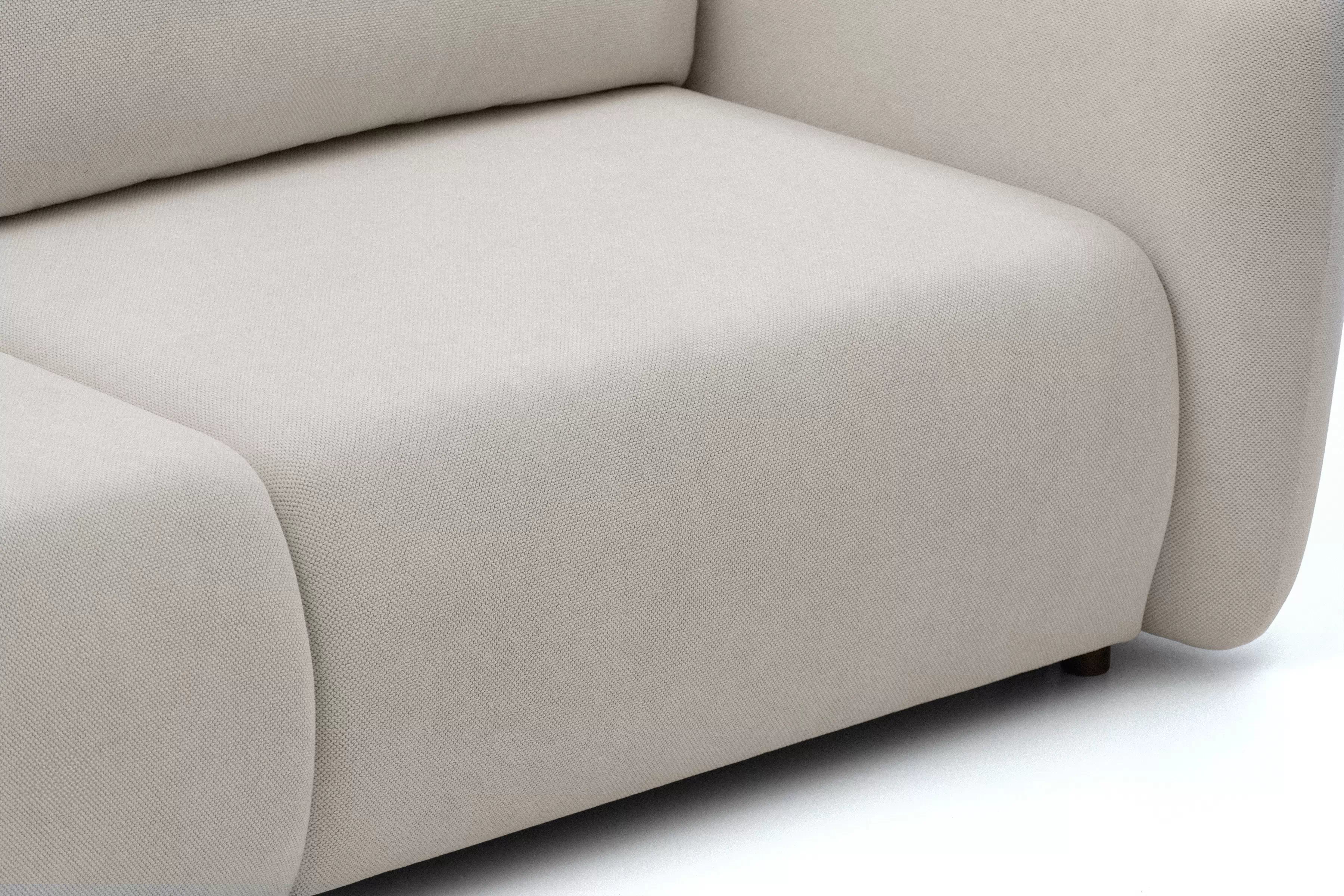 Rozkladacia pohovka Calma - béžová hydrofóbna pletenina Curio 09 Pohovka Calma rozkladana - Béžová dzianina hydrofobowa Curio 09